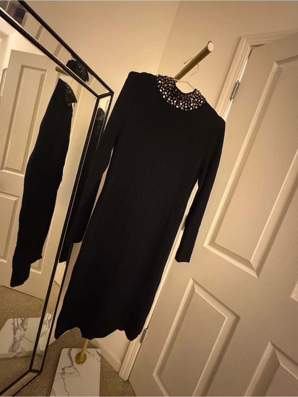 Eliza J Black Embellished Collar Dress XL — Never Worn